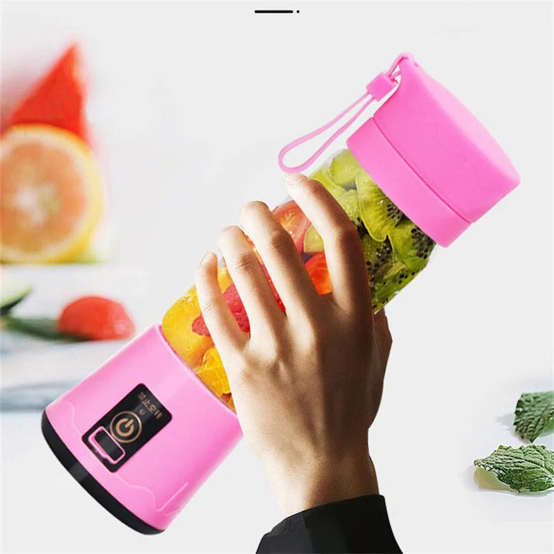 USB Rechargeable Mini Portable Blender - 6 Blades Fruit Juice Mixer & Milkshake Cup