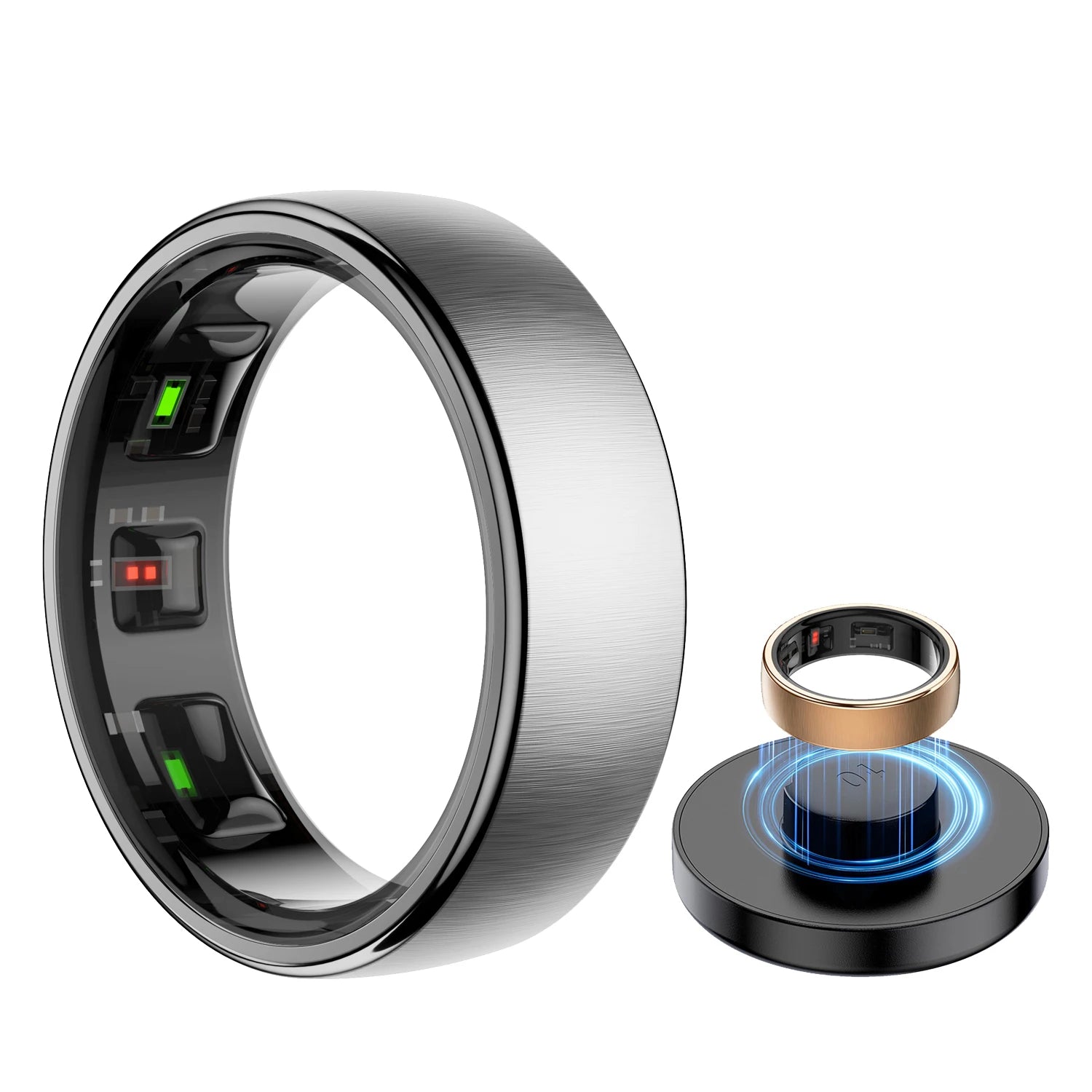R10 Smart Fitness Ring with Charging Dock - Health Tracking, Sleep Monitoring & Waterproof for Men and Women - 5ATM Multi-Sport Modes