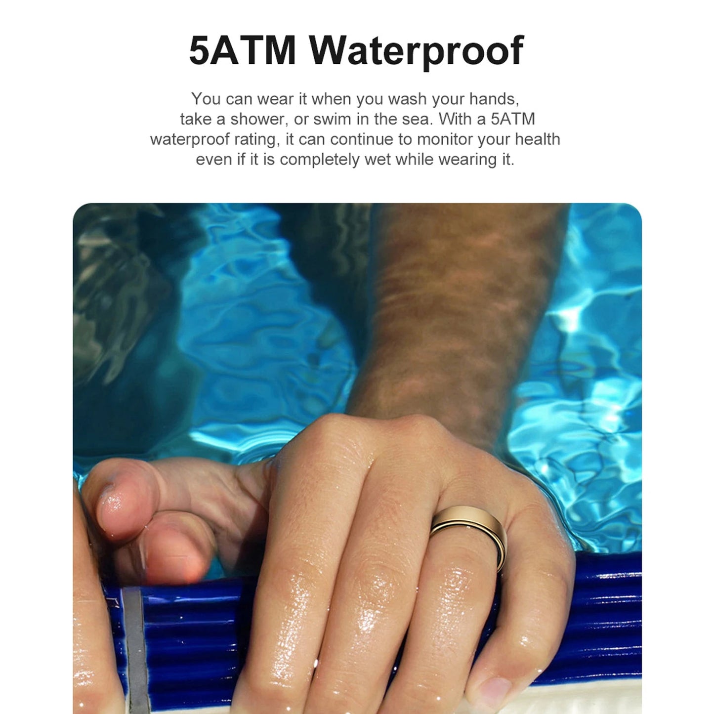 R10 Smart Fitness Ring with Charging Dock - Health Tracking, Sleep Monitoring & Waterproof for Men and Women - 5ATM Multi-Sport Modes