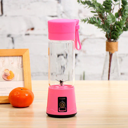 USB Rechargeable Mini Portable Blender - 6 Blades Fruit Juice Mixer & Milkshake Cup